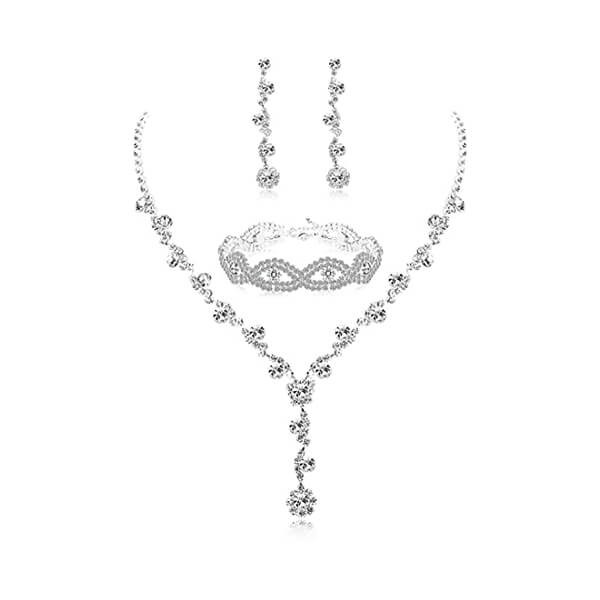 Udalyn Rhinestone Bridesmaid Jewelry Sets for Women